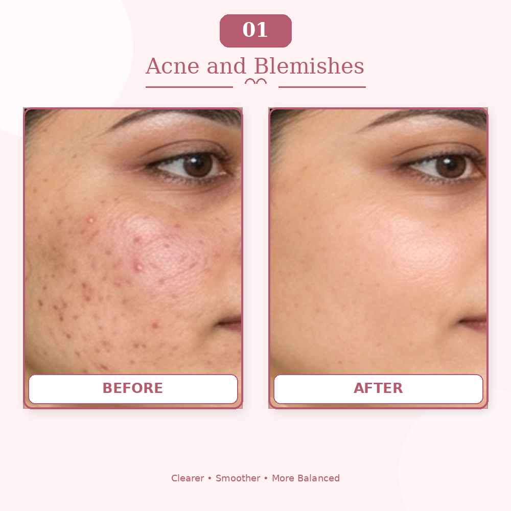 Acne and blemishes treatment result