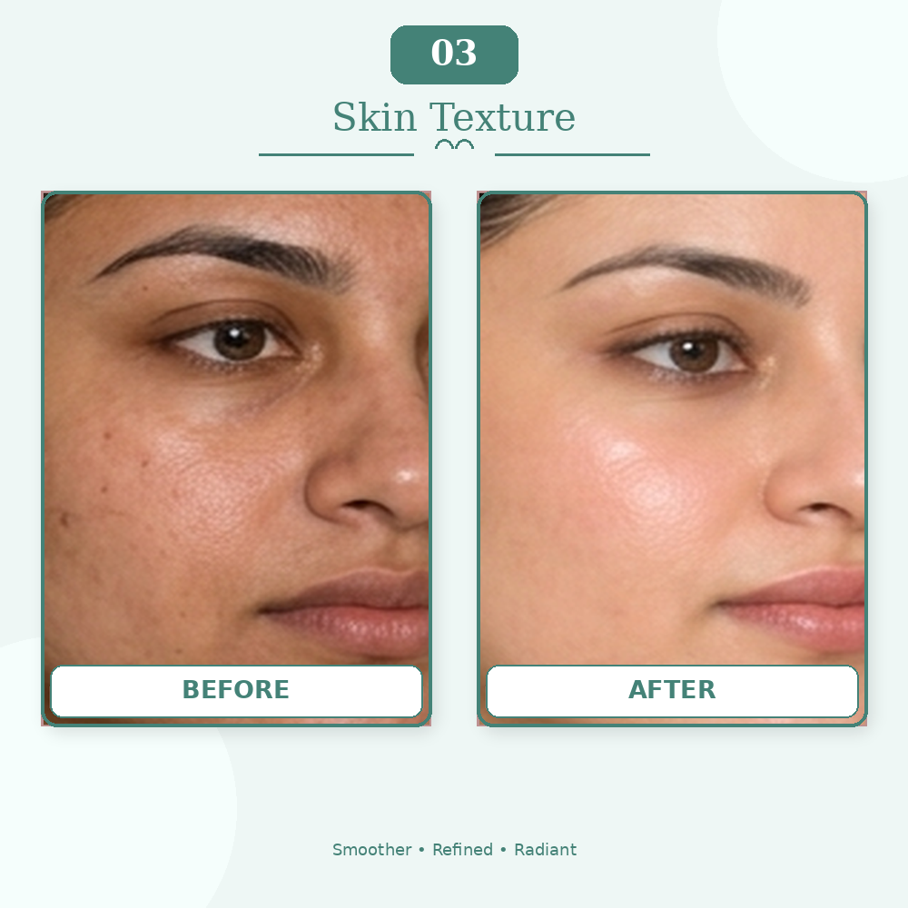 Skin texture treatment result