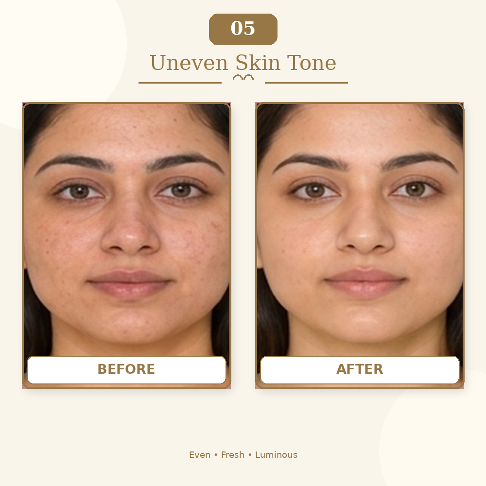 Uneven skin tone treatment result