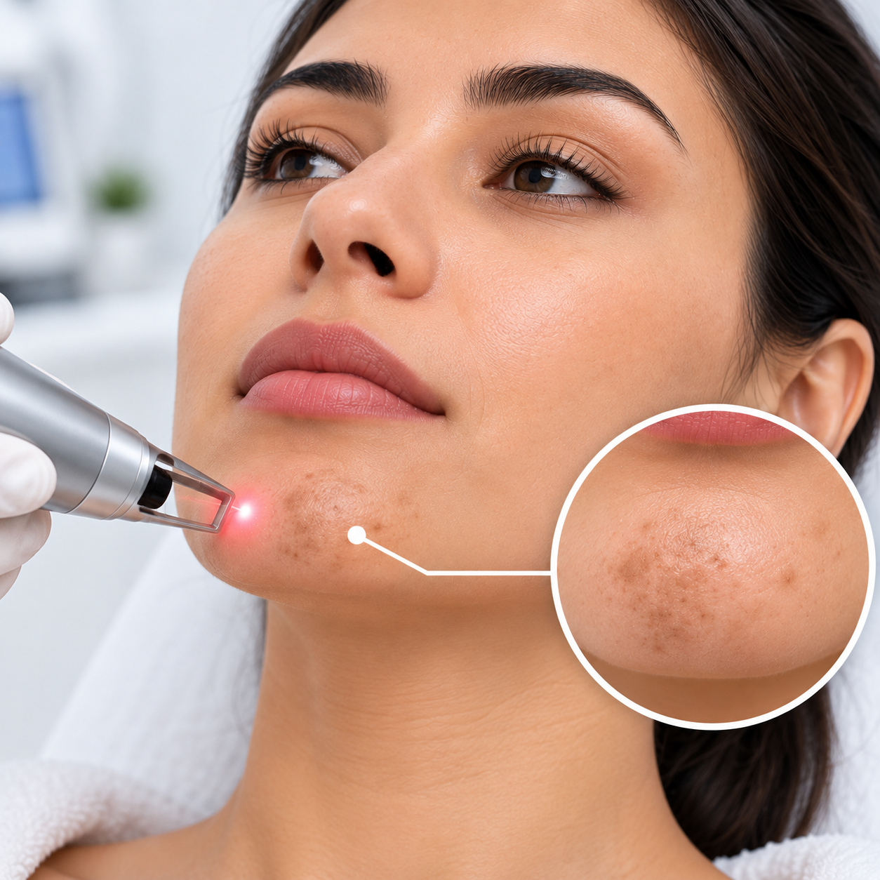 Chin treatment area