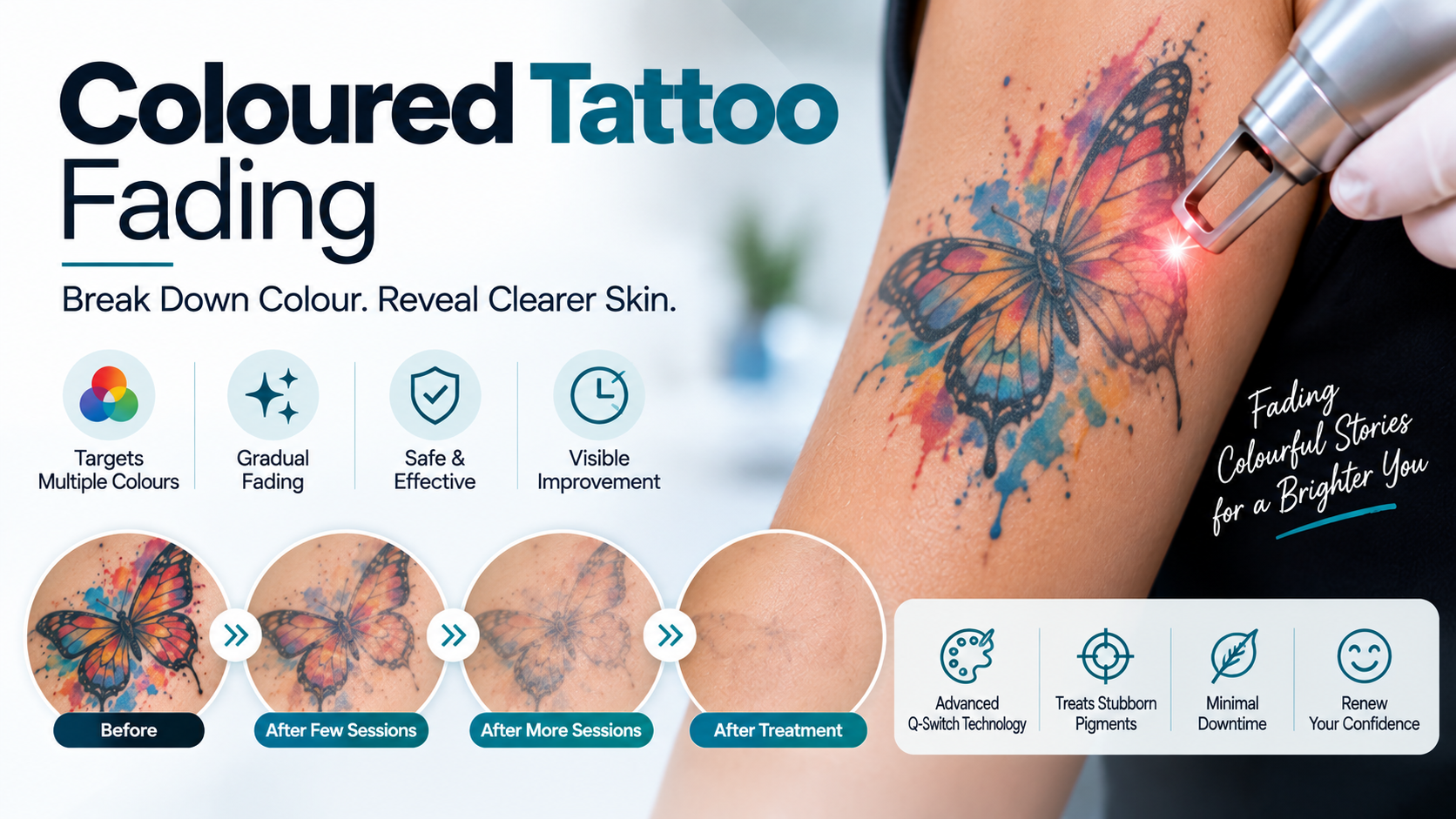 Coloured Tattoo Fading